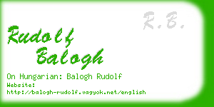 rudolf balogh business card